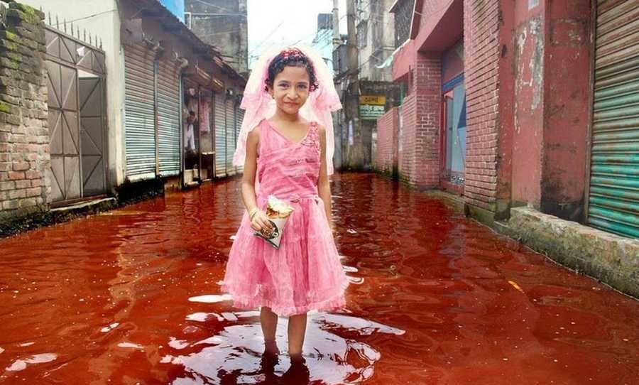 دریای خون در بنگلادش+ عکس