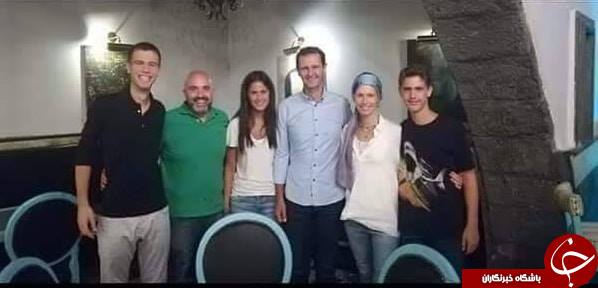 حضور بشار اسد و خانواده‌اش در رستورانی در دمشق+ تصاویر