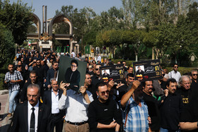گزارش تصویری از مراسم تشییع حسین عرفانی با حضور مردم و چهره های ماندگار