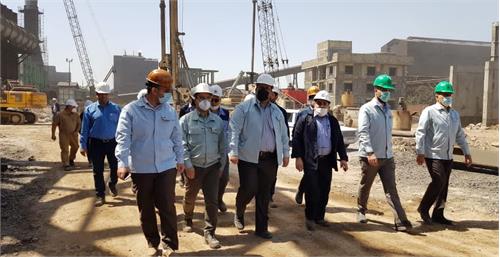 بازدید مدیر عامل شرکت فولاد خوزستان از روند پیشرفت پروژه‌ها