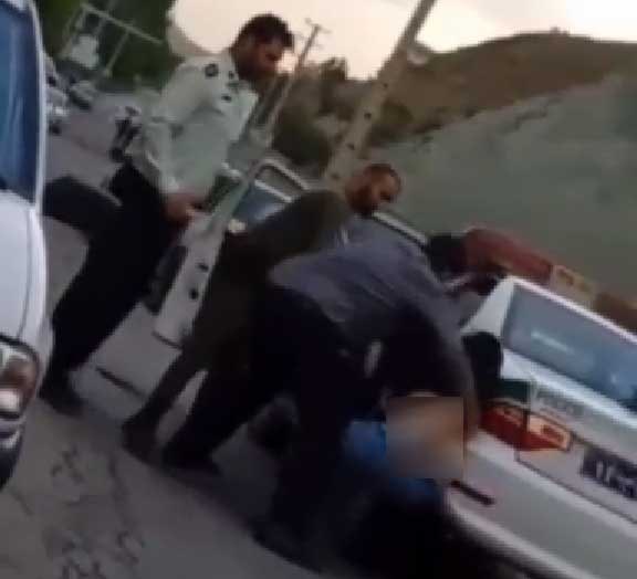  درگیری میان یک زن و پلیس در سد لتیان