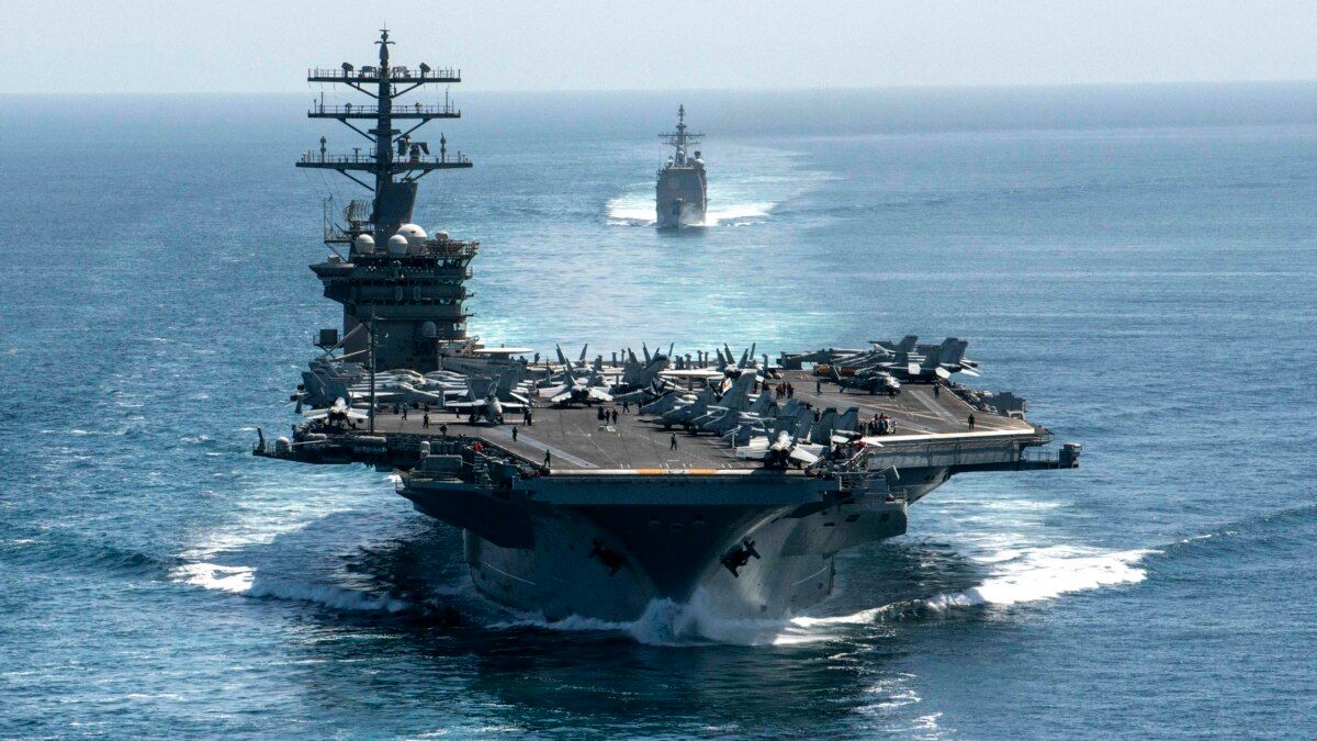 رزمایش بزرگ ناوگان دریایی آمریکا در نزدیکی ایران!