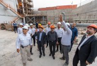 بازدید مدیران عامل شرکت ملی صنایع پتروشیمی و هلدینگ خلیج فارس از پتروشیمی در شرف بهره برداری صدف