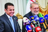 علی لاریجانی : تلاش‌ها برای یافتن راه‌حل مشکلات مذاکرات هسته‌ای ادامه دارد